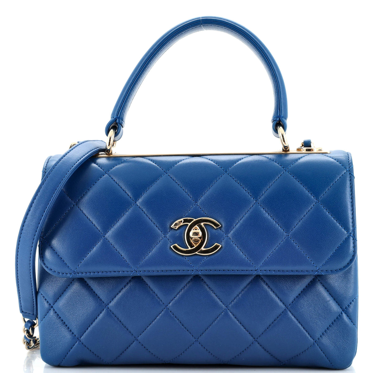 Chanel CHANEL Trendy CC Top Handle Bag Quilted Lambskin Small