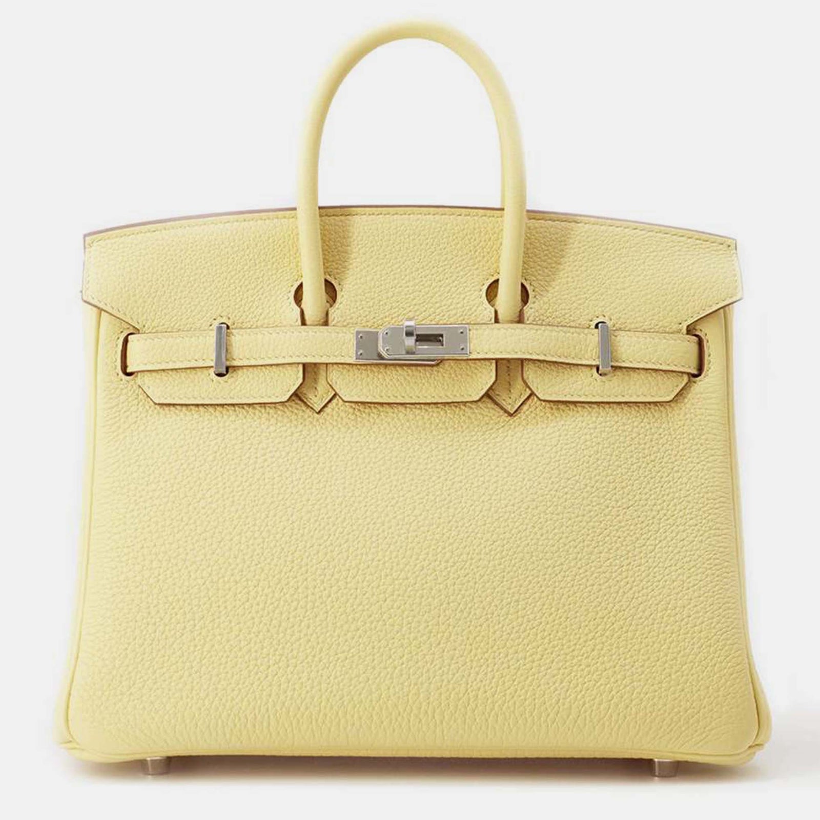 Herm?s Jaune Poussin Togo Leder Birkin Tasche Größe 25