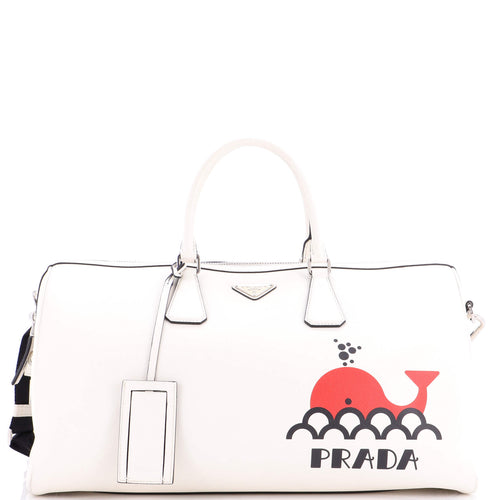 PRADA Convertible Weekend Duffle Bag Saffiano Leather Large