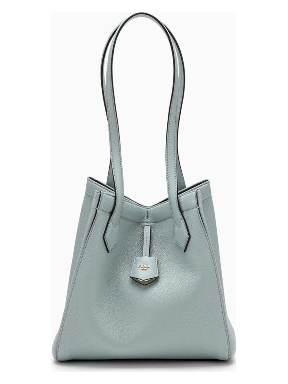 Fendi Women's Origami Pebbled Leather Tote in Light Blue | 8BH414APZA Color F1NPU