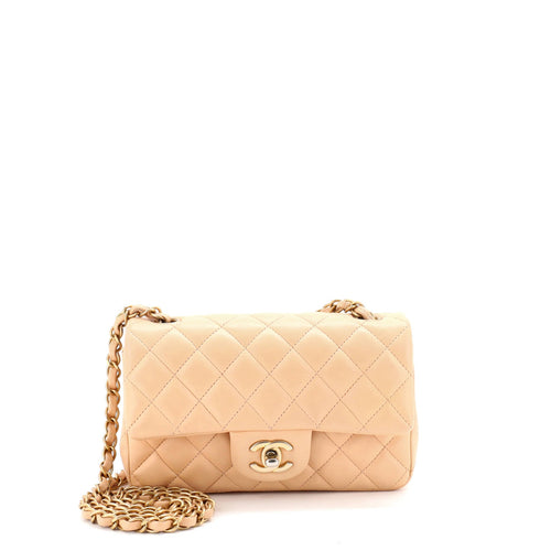 CHANEL Classic Single Flap Bag Quilted Lambskin Mini