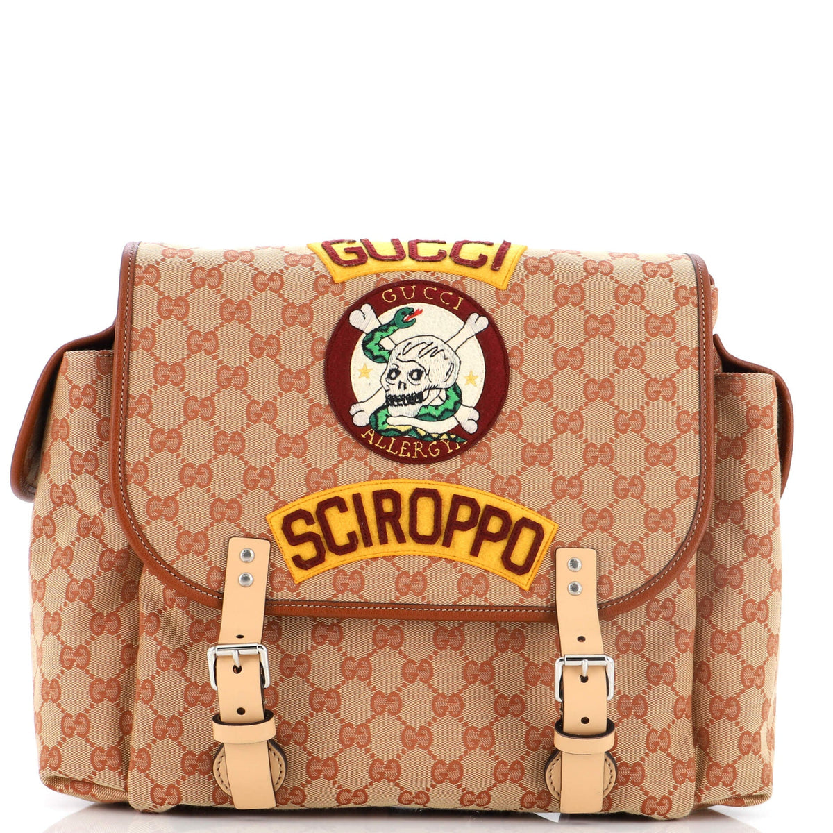 Gucci GUCCI Children's Flap Backpack Embroidered GG Canvas