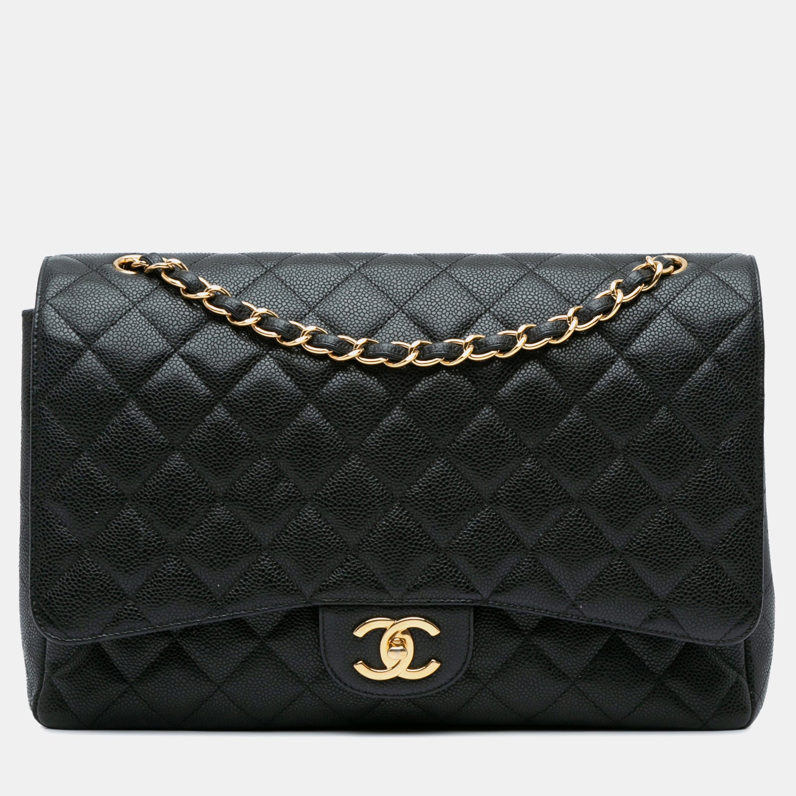 Chanel Maxi Classic Caviar Doppel-Flap-Tasche