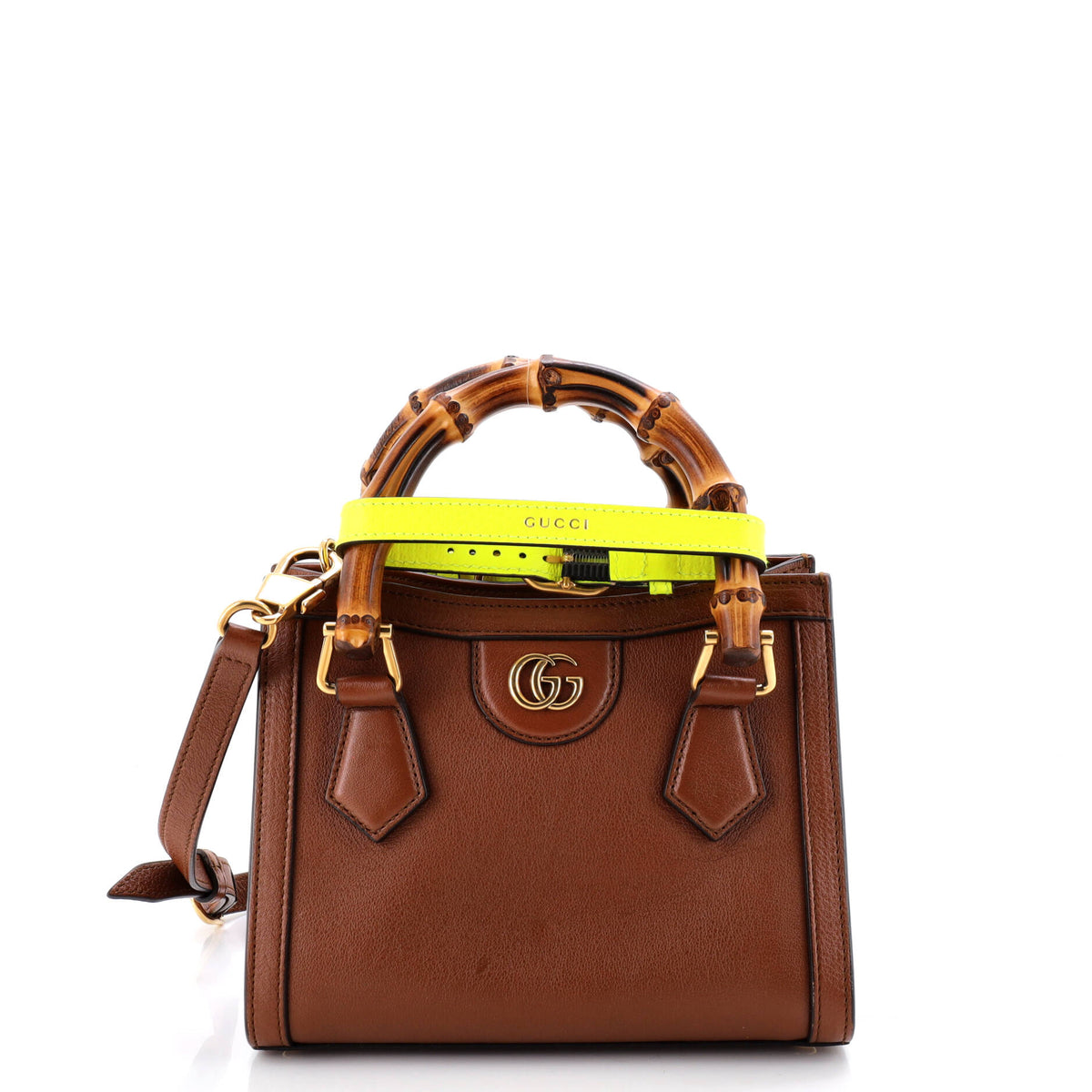 Gucci GUCCI Diana NM Bamboo Handle Tote Leather Mini