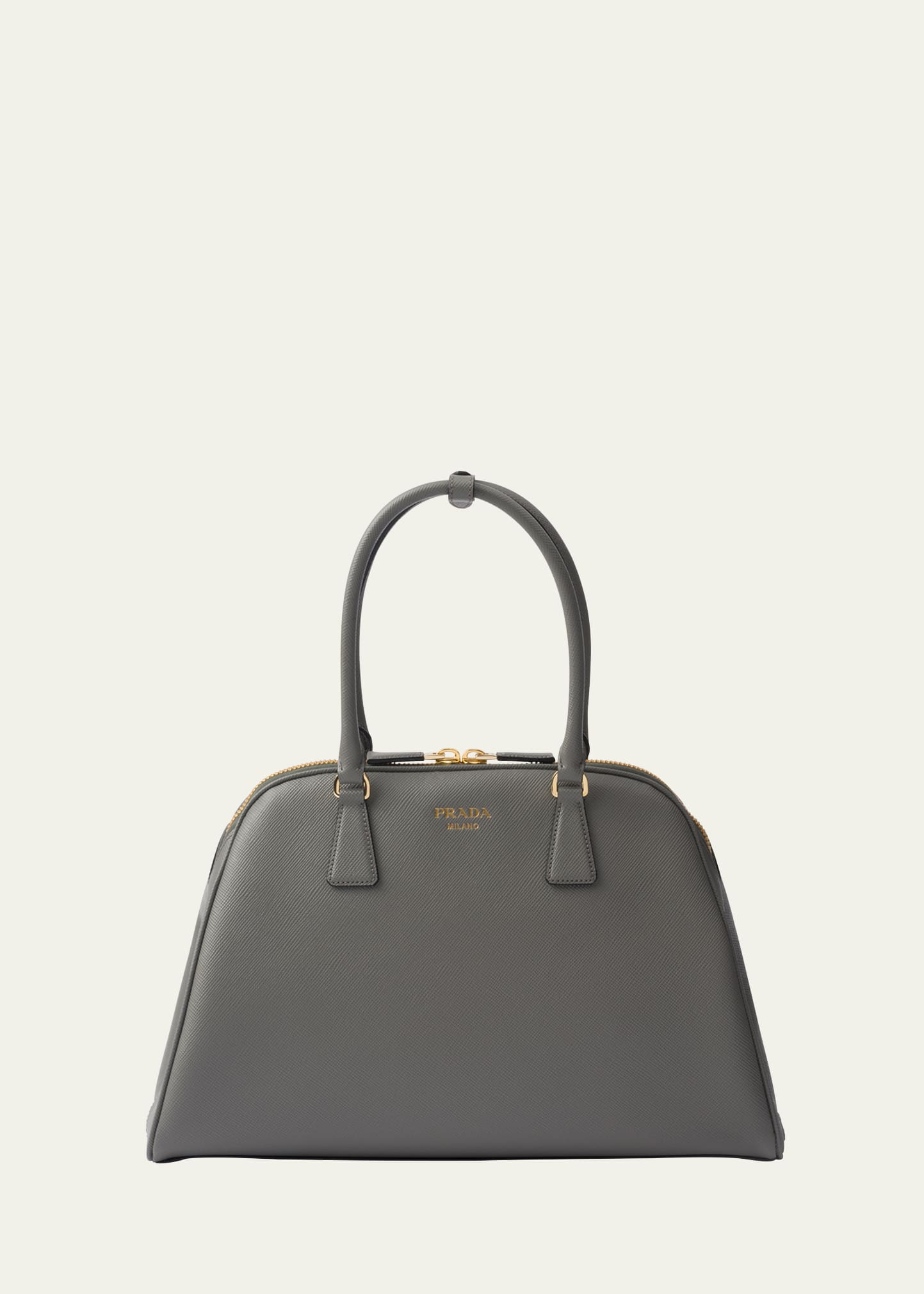 Prada Large Calf Leather Top-Handle Bag