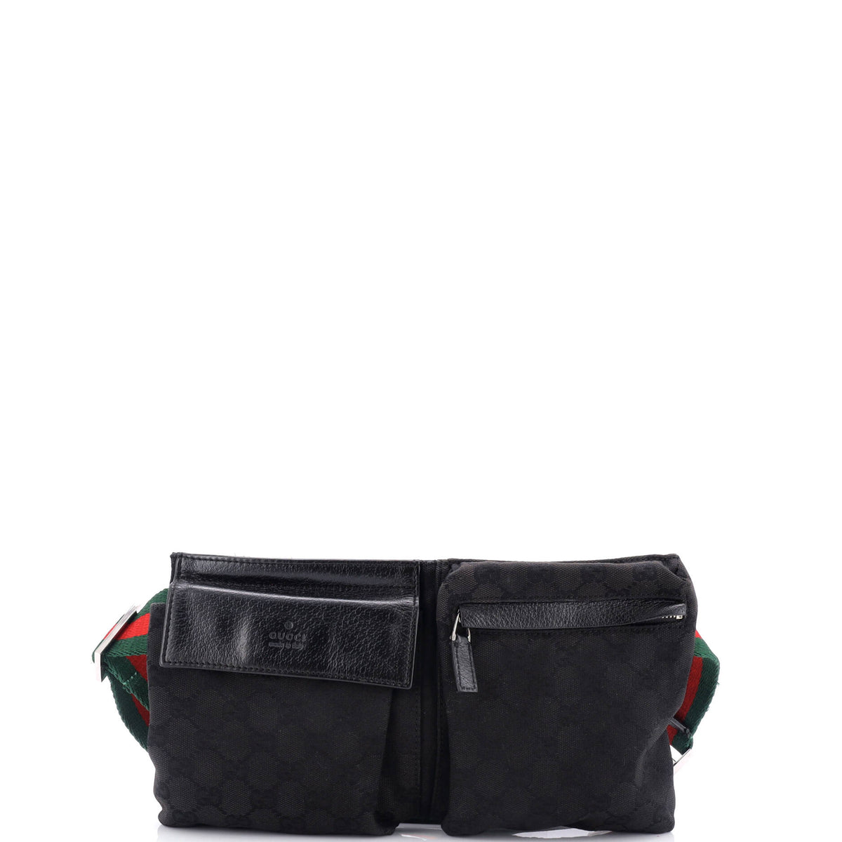 Gucci GUCCI Vintage Double Belt Bag GG Canvas