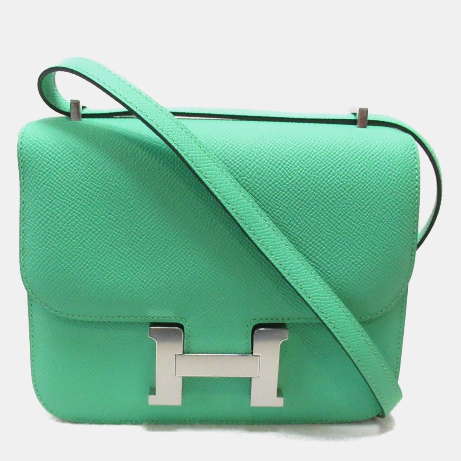 Herm?s Mini sac Constance Comic en cuir vert