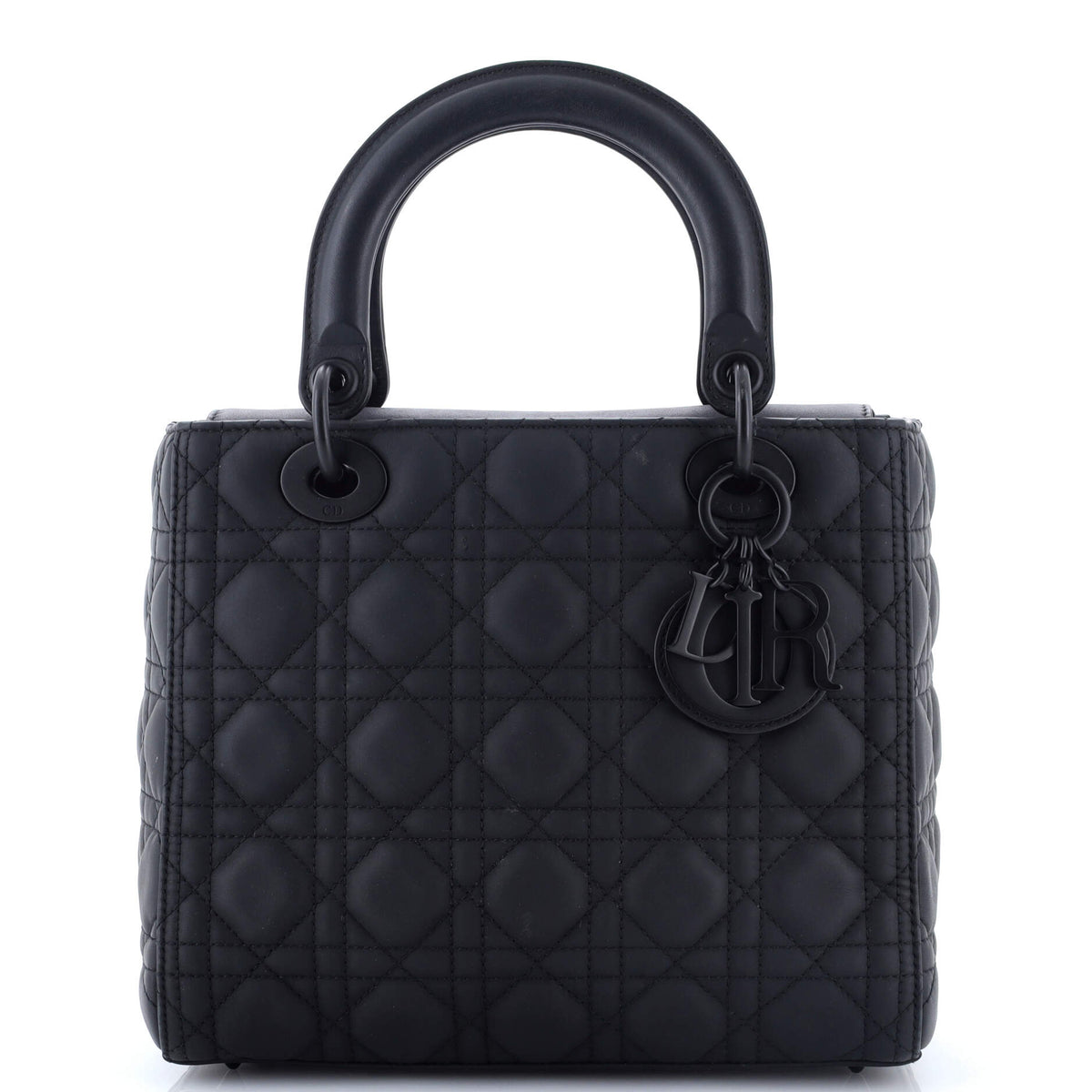 Christian Dior Ultra Matte Lady Dior Bag Cannage Quilt Calfskin Medium