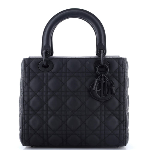 Ultra Matte Lady Dior Bag Cannage Quilt Calfskin Medium