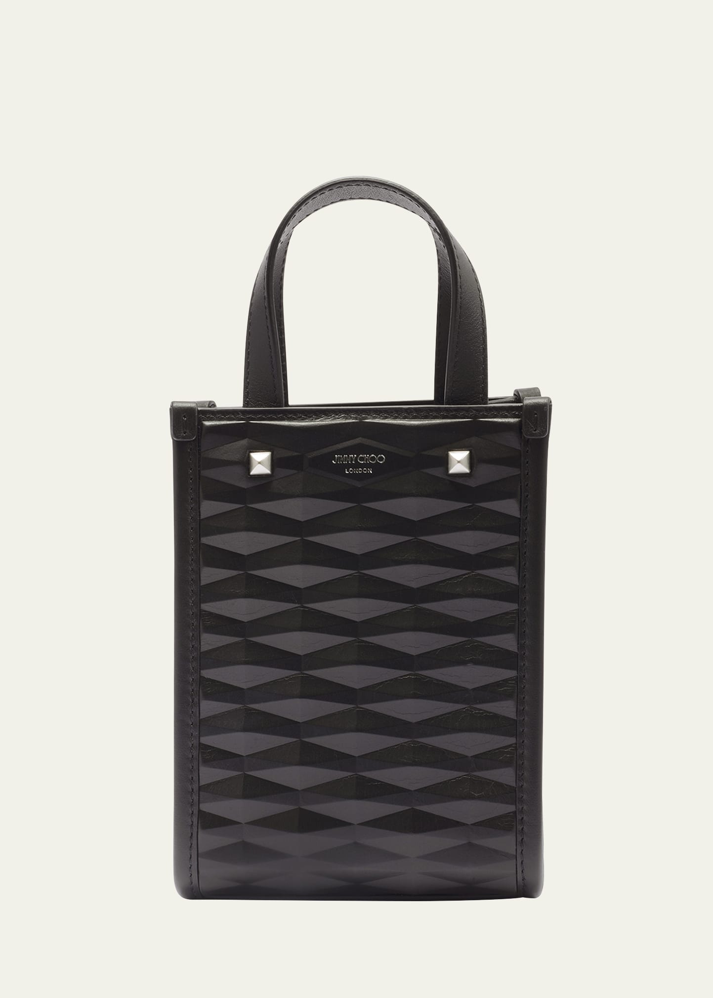 Boss Mini Diamond-Embossed Leather Tote Bag