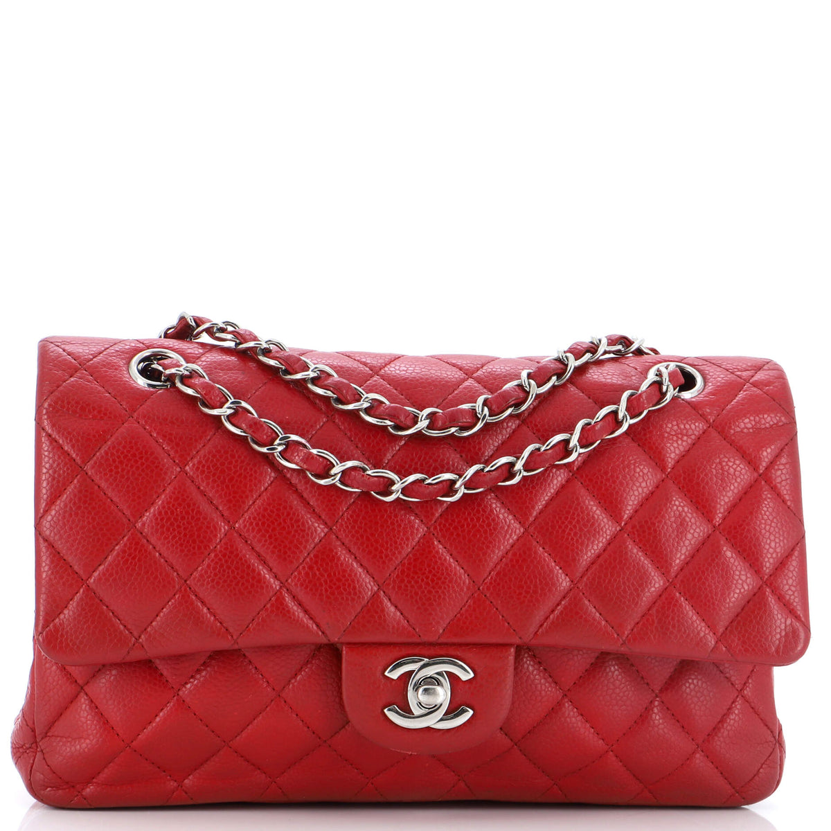 Chanel CHANEL Classic Double Flap Bag Quilted Caviar Medium