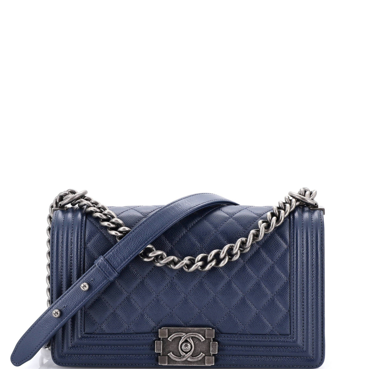 Chanel CHANEL Boy Flap Bag Quilted Caviar Old Medium