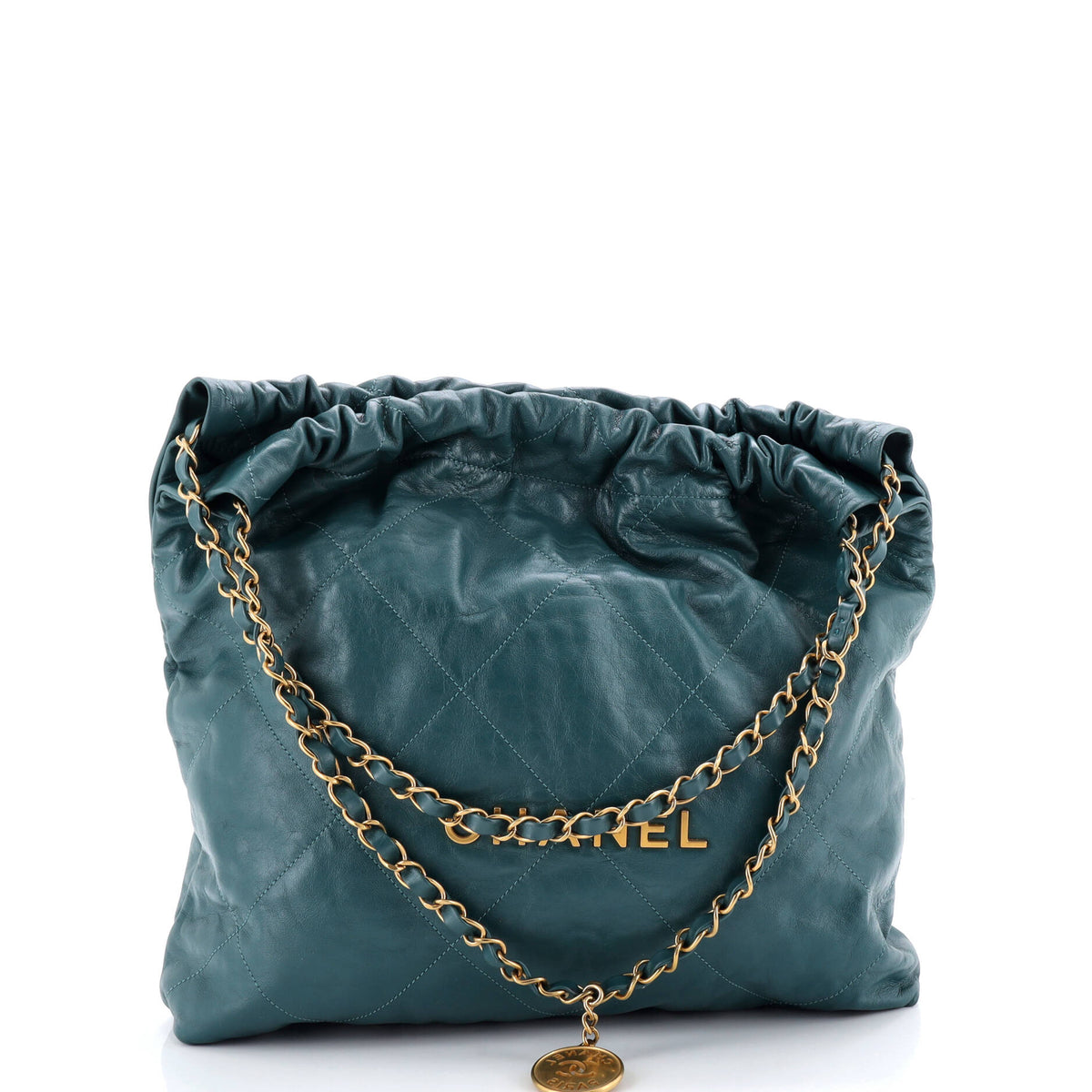 Chanel CHANEL 22 Chain Hobo Quilted Calfskin Medium