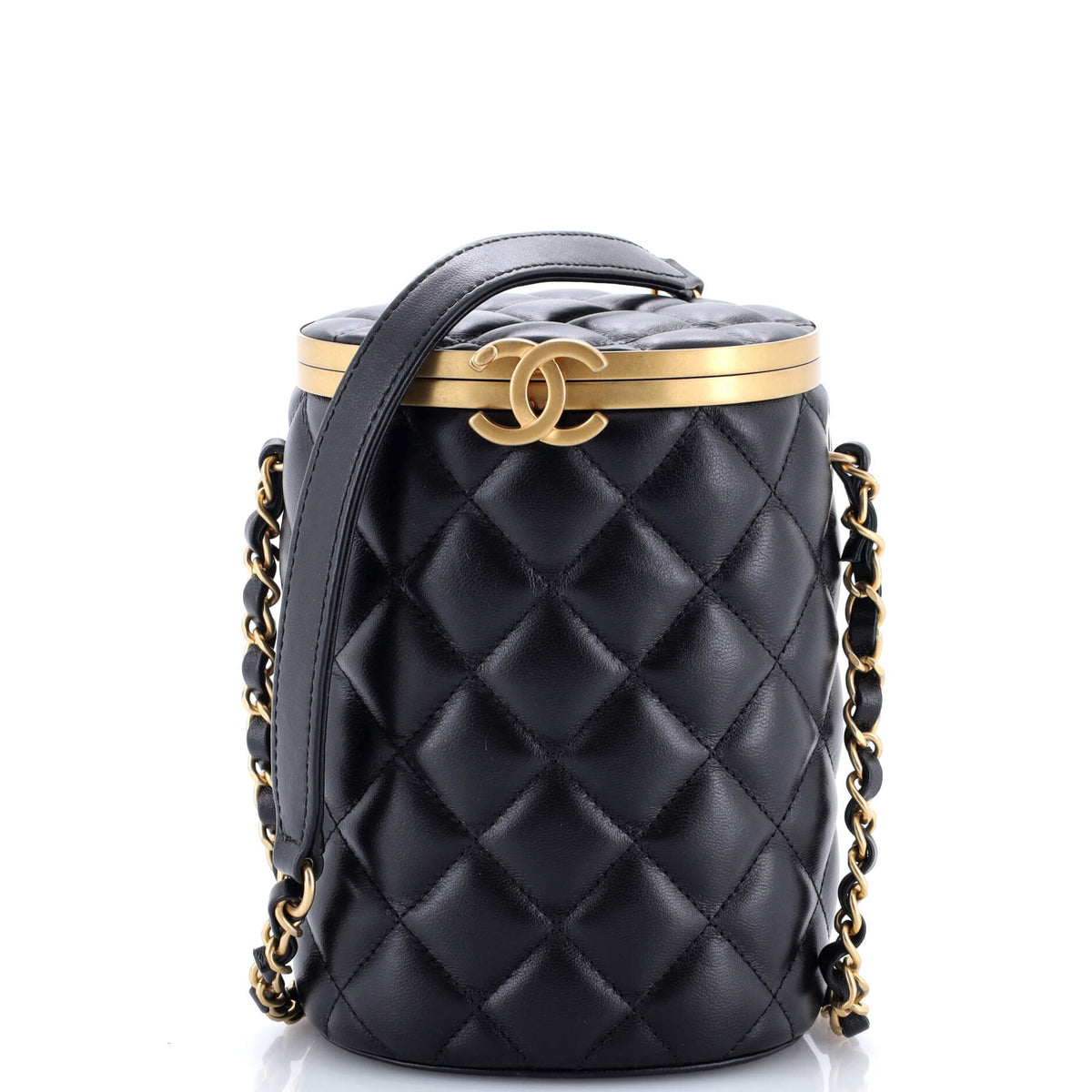 Chanel CHANEL Crown Box Vanity Bag Quilted Lambskin Small