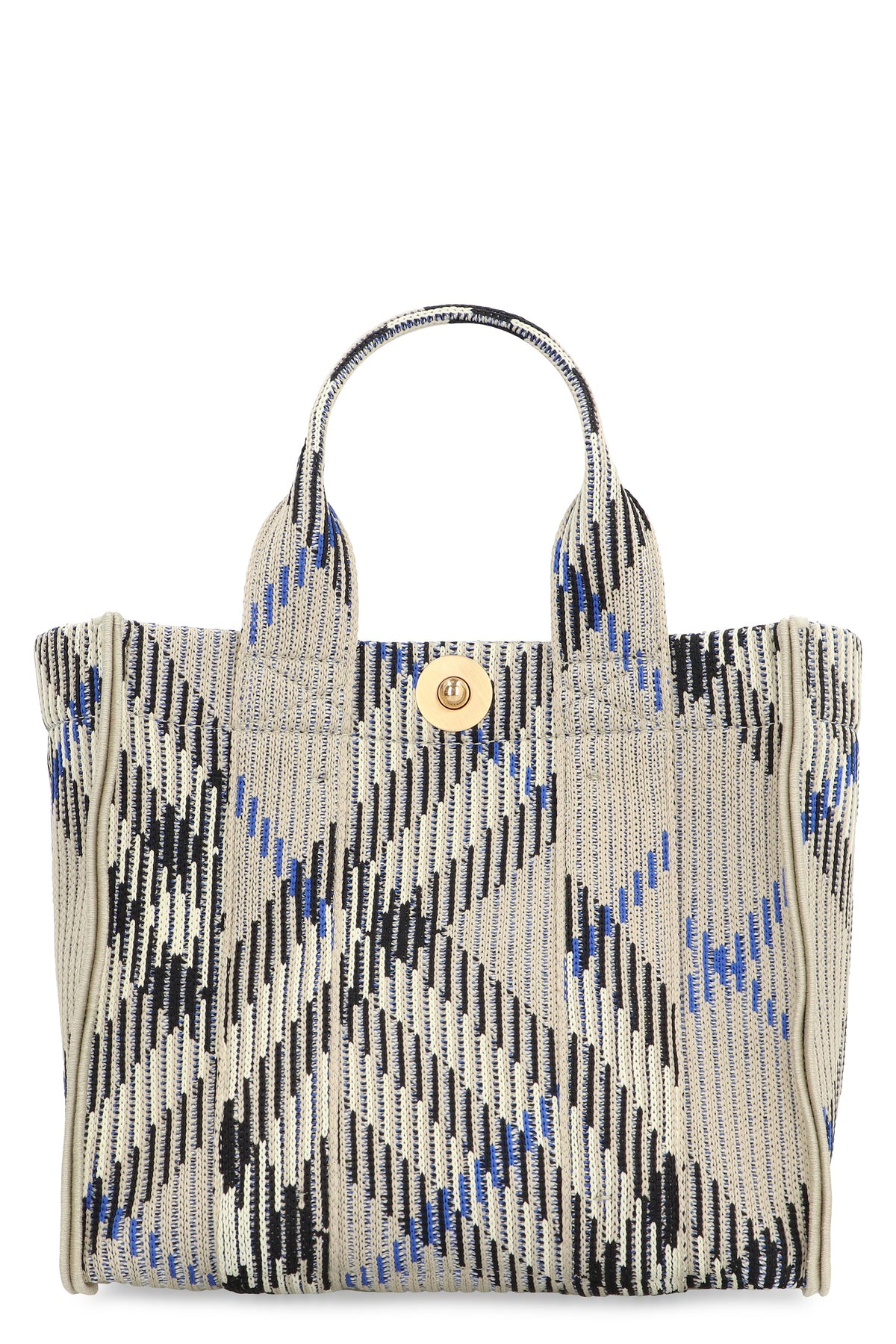 Burberry Women's Check Motif Mini Tote Bag in Ecru | 8090404158224 Color B9629