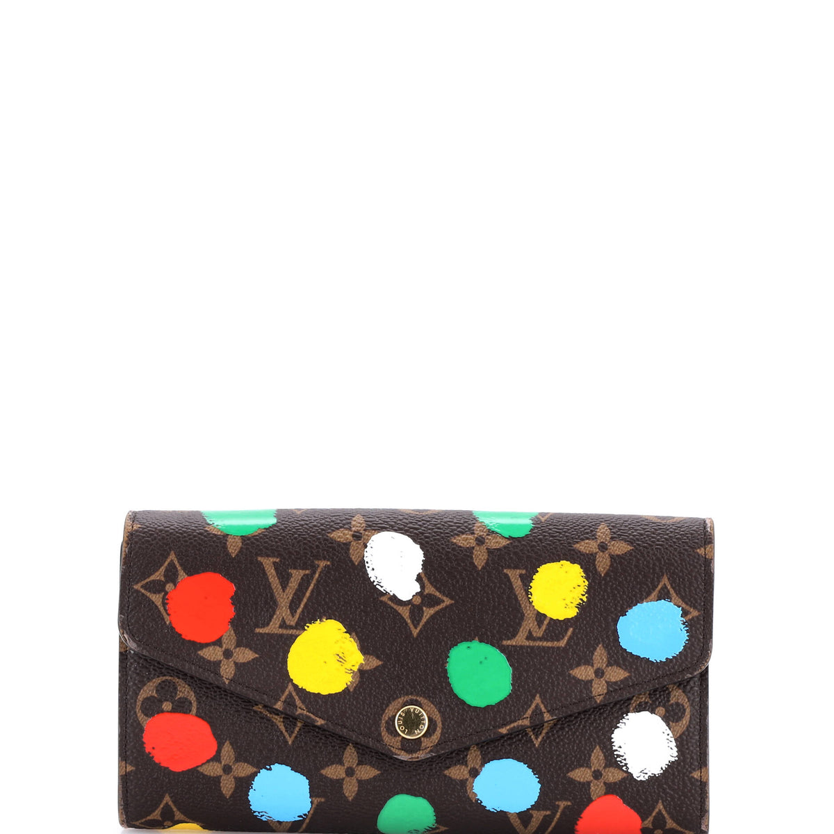 Louis Vuitton Sarah Wallet NM Yayoi Kusama Painted Dots Monogram Canvas