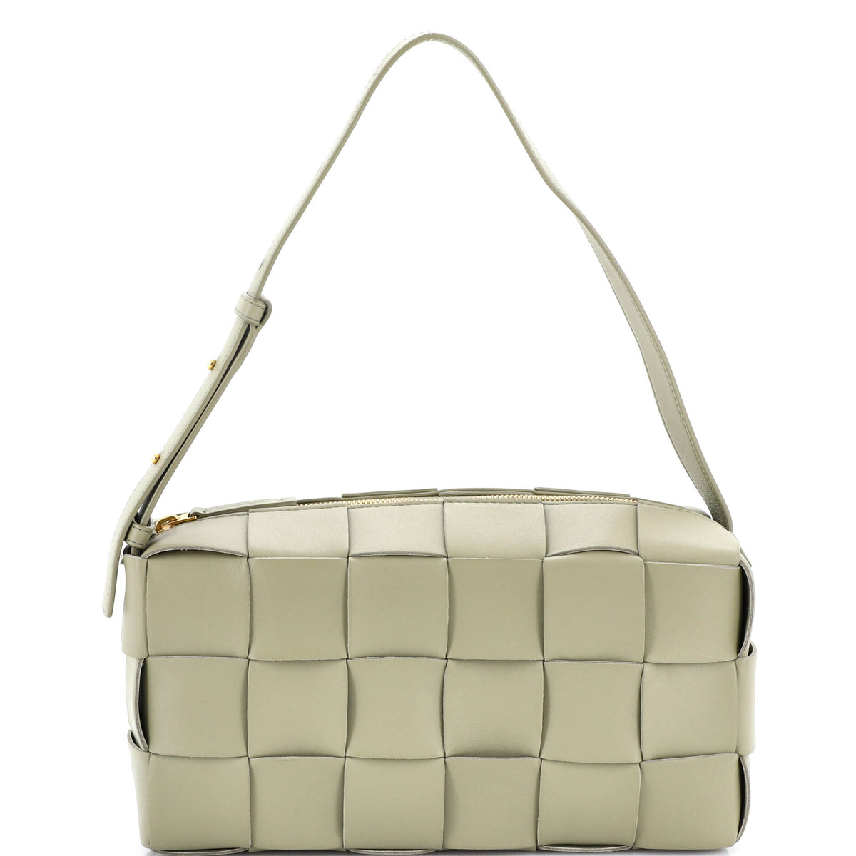 Bottega Veneta Brick Cassette Shoulder Bag Maxi Intrecciato Leather