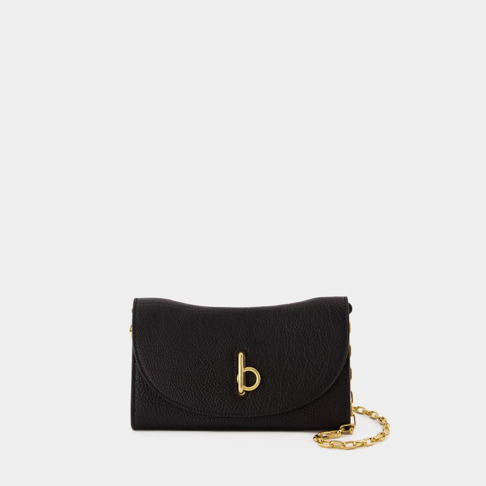 Burberry Women's Rocking Horse Wallet On Chain in Black | 8095481