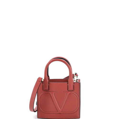 VALENTINO GARAVANI VLogo Signature Pouch Tote Leather Mini