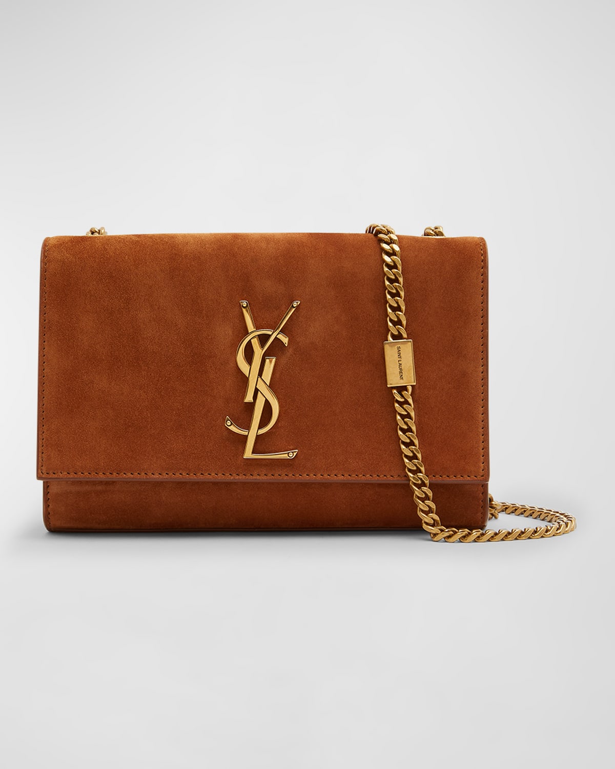 Saint Laurent Kate Small Reversible YSL Crossbody Bag in Suede