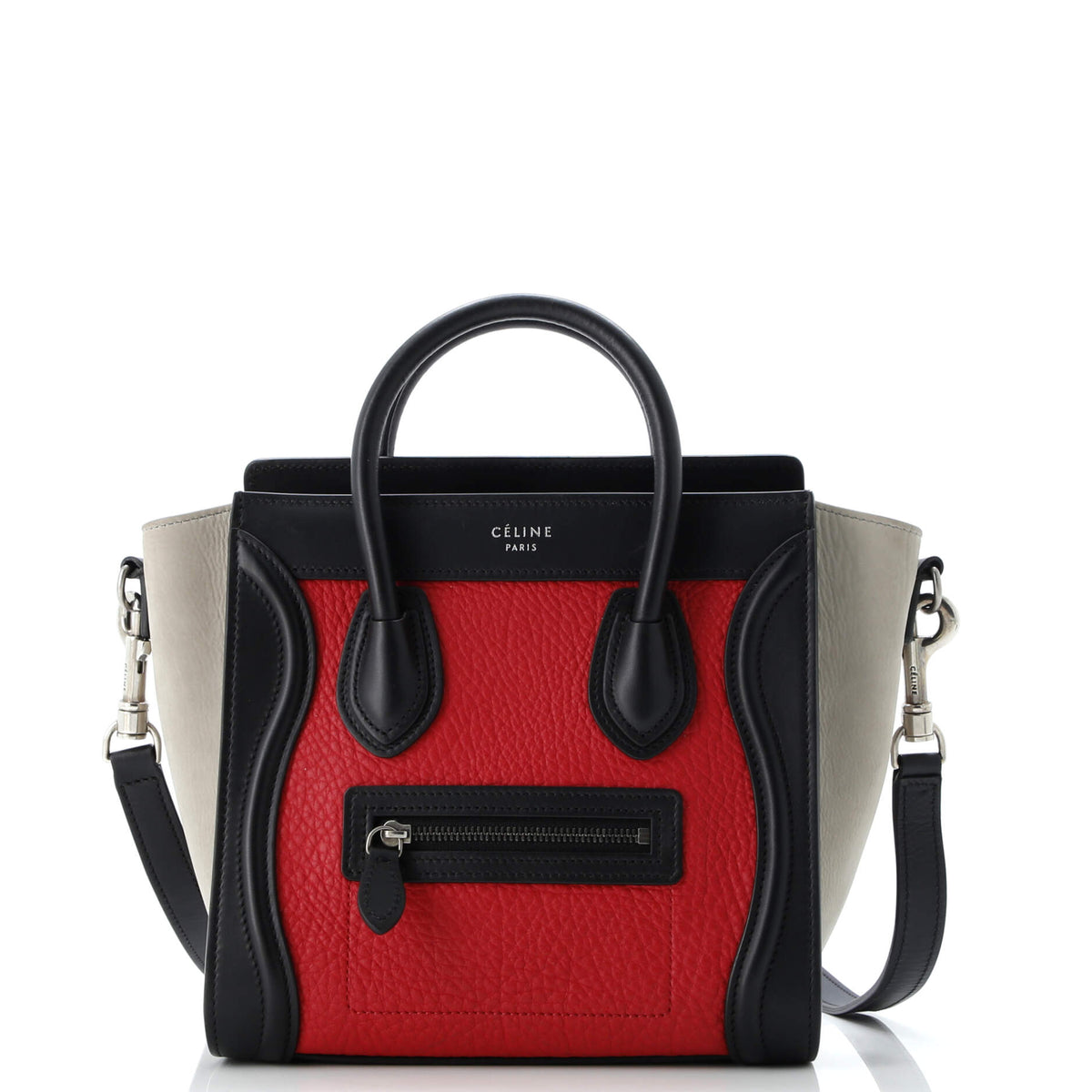Celine CELINE Tricolor Luggage Bag Leather Nano