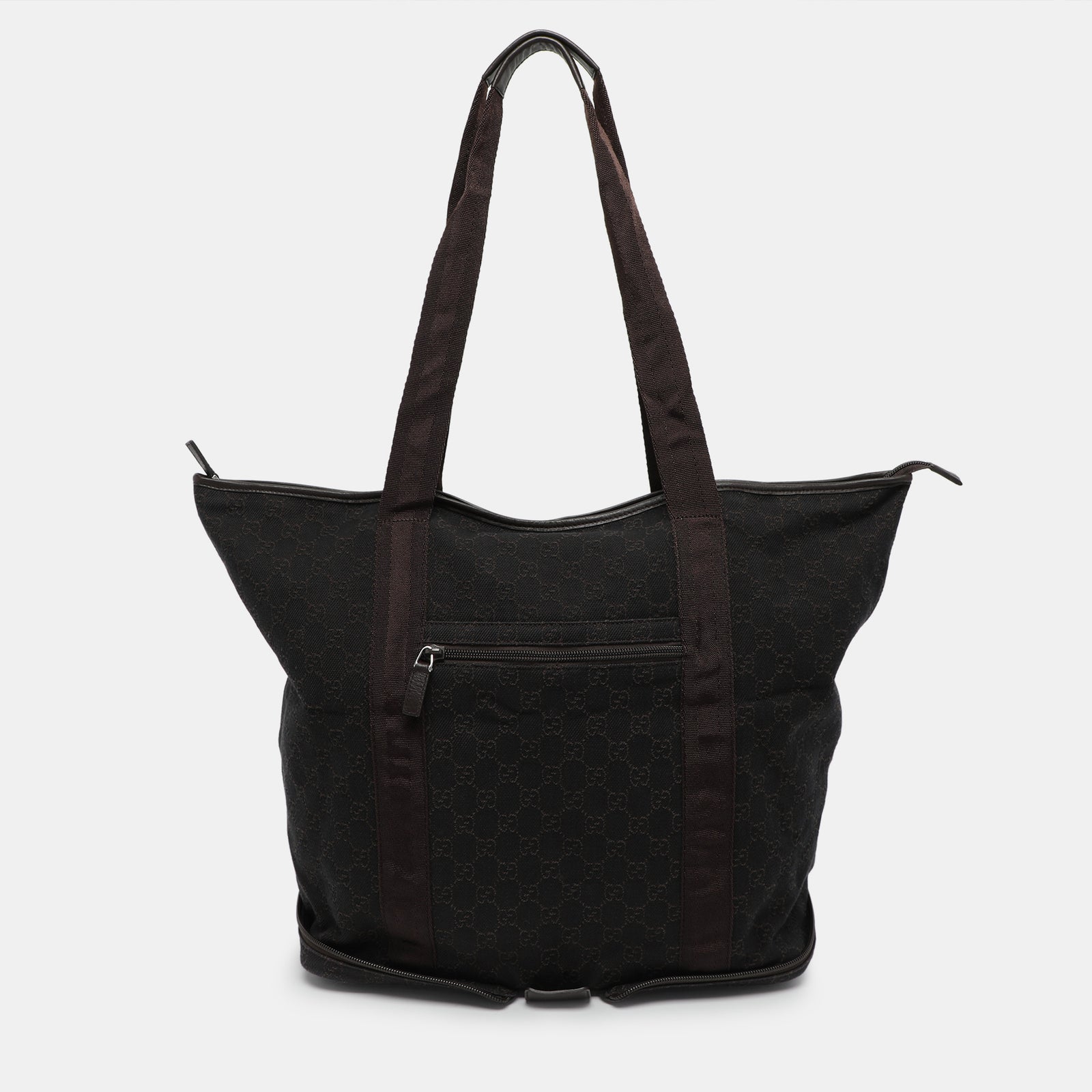 Gucci Braune Traveller-Tasche aus GG-Canvas