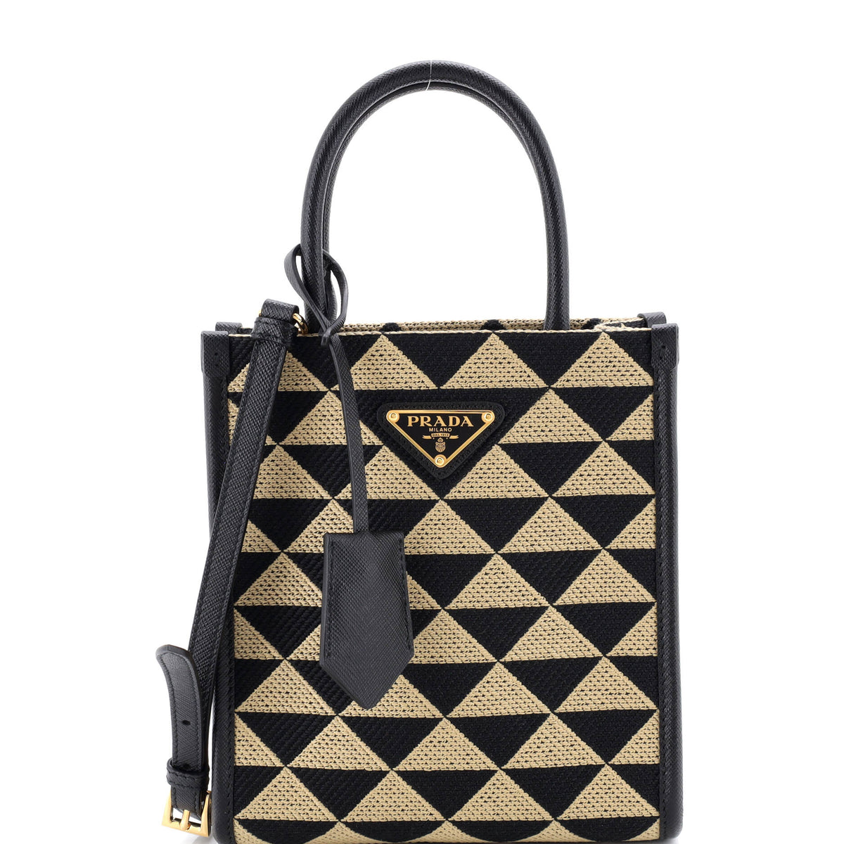 Prada PRADA Symbole Shopper Tote Jacquard Mini
