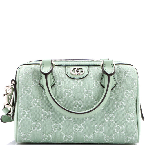 GUCCI Ophidia Convertible Boston Bag GG Denim Mini