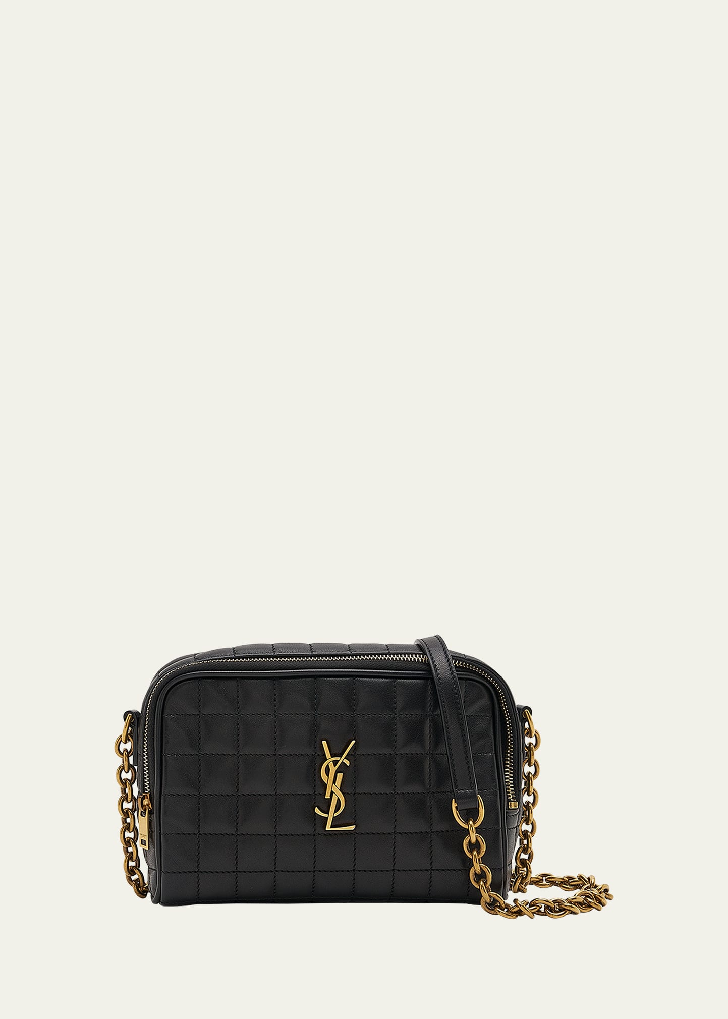 Saint Laurent Cassandre Mini YSL Camera Bag in Quilted Smooth Leather