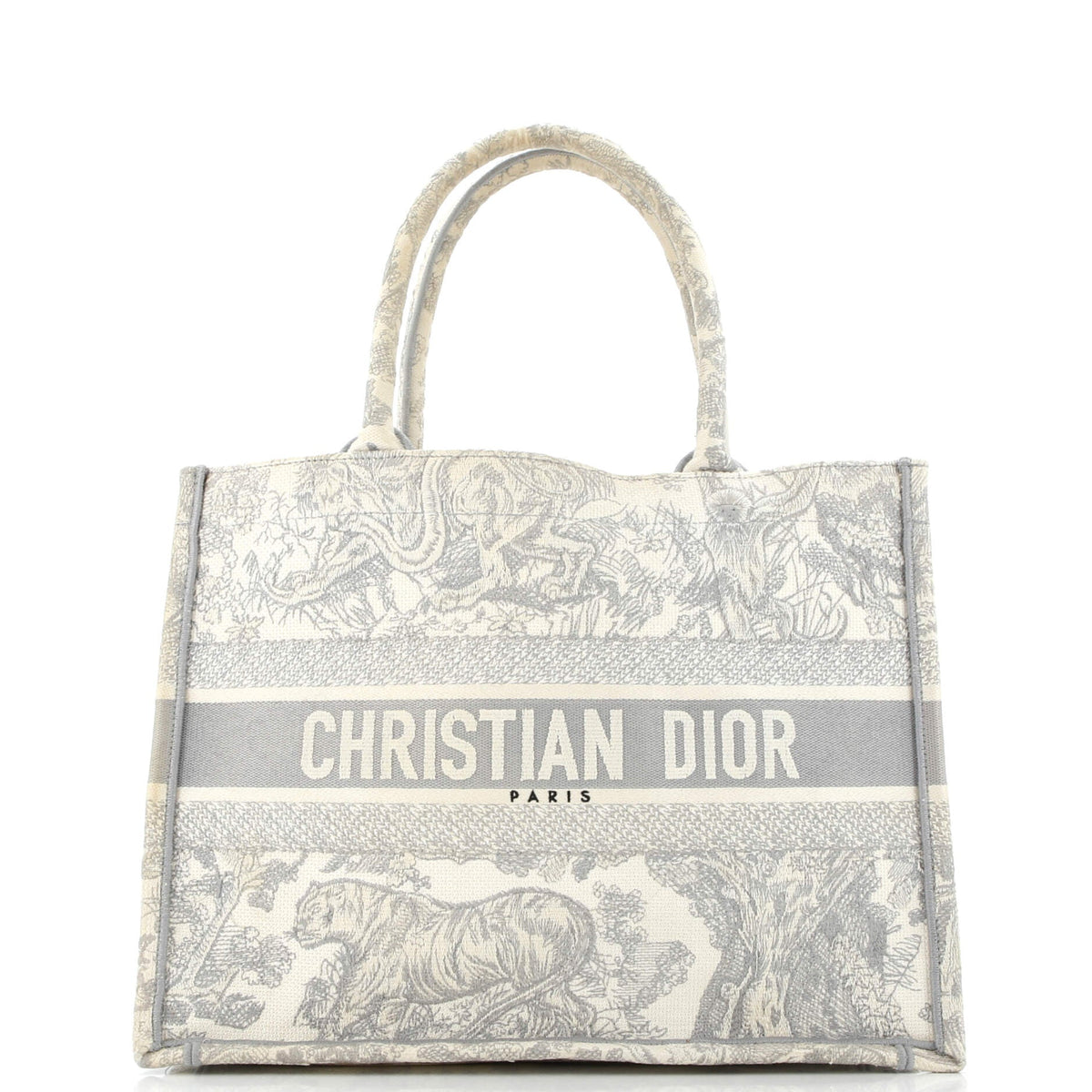 Christian Dior Book Tote Embroidered Canvas Medium
