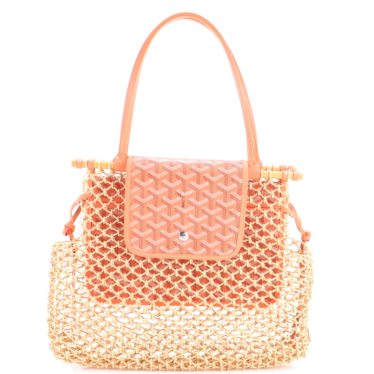 Goyard GOYARD Aligre Bag Raffia Net with Coated Canvas