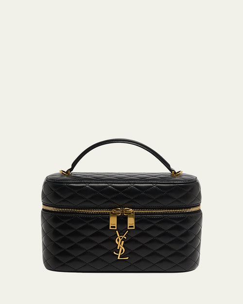 Gaby Large YSL Vanity Bag in Quilted Leather