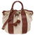 Brown/Beige Canvas And Leather Shoulder Bag