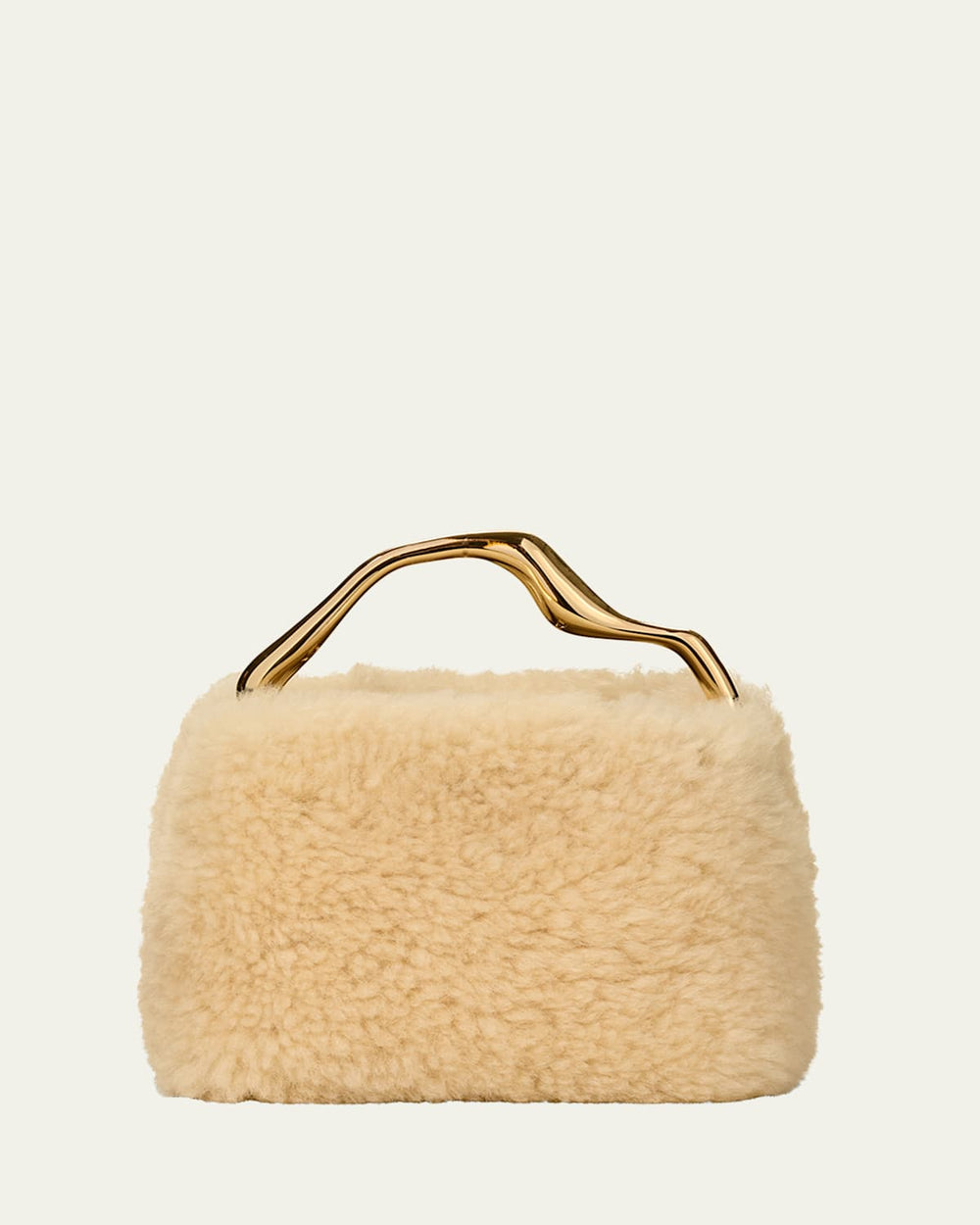 Solene Mini Sheep Shearling Fur Top-Handle Bag