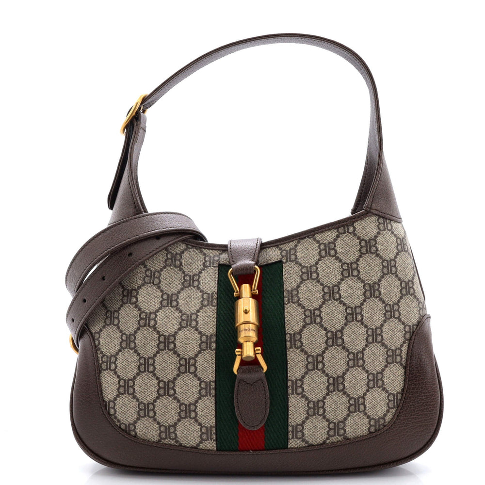 x Gucci The Hacker Project Jackie 1961 Hobo BB Coated Canvas Small