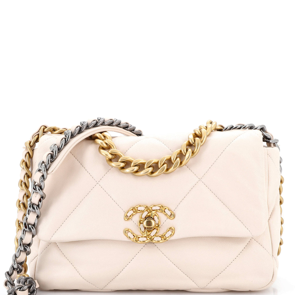 Chanel CHANEL 19 Flap Bag Quilted Leather Medium