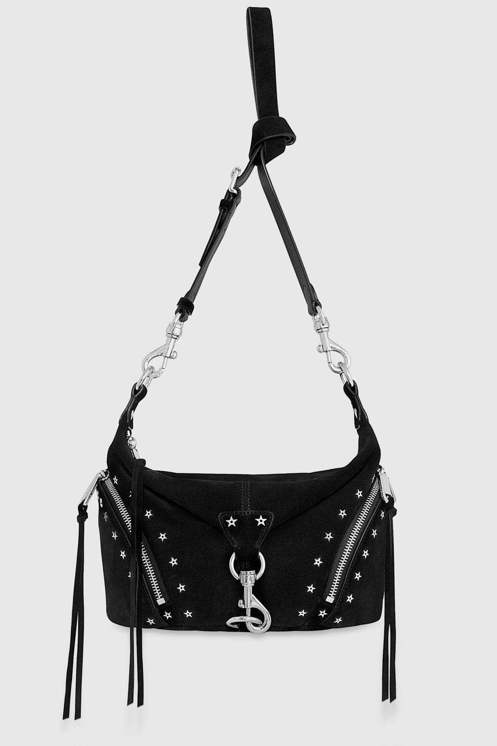 Rebecca Minkoff Small Julian Crossbody With Star Studs Bag In Black/Silver