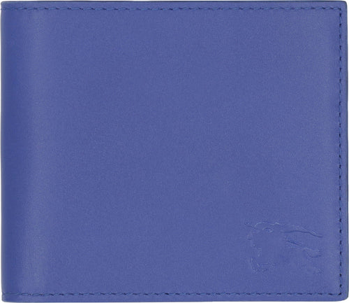 Men's Leather Flap-Over Wallet in Blue | 8078347146765 Color B7323