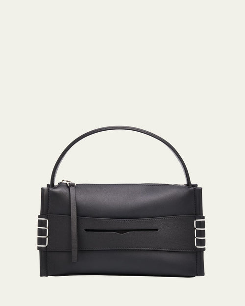 Small Loafer Leather Top-Handle Bag