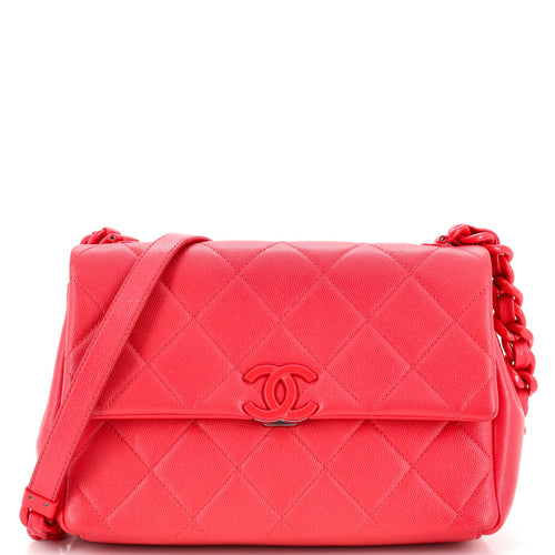CHANEL My Everything Flap Bag Quilted Caviar Medium