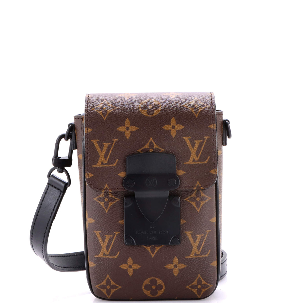 Louis Vuitton S Lock Vertical Wearable Wallet Macassar Monogram Canvas