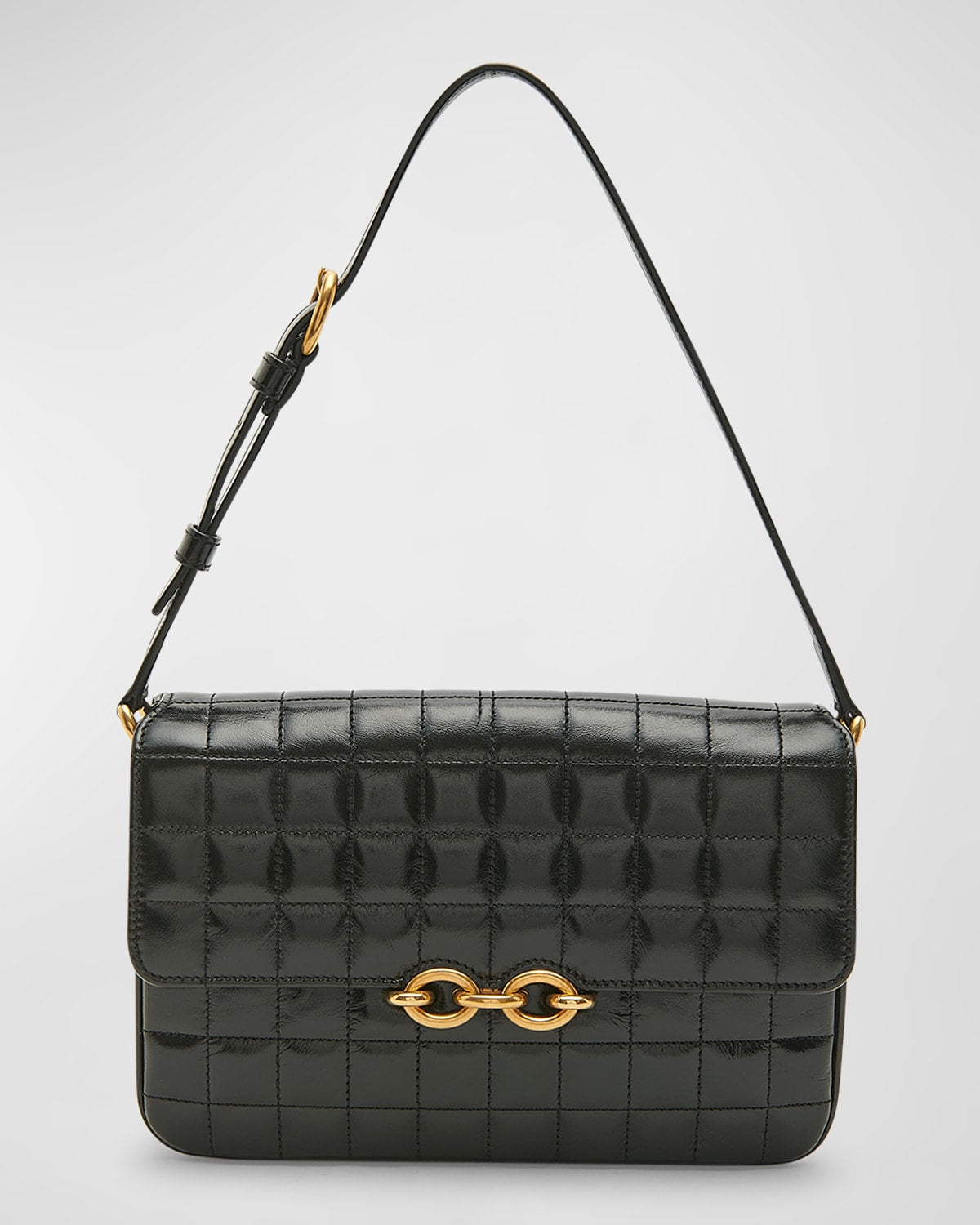 Saint Laurent Le Maillon Shoulder Bag in Quilted Smooth Leather