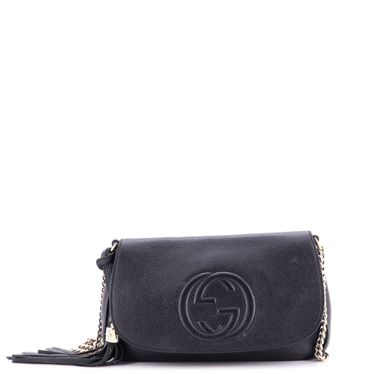 Gucci GUCCI Soho Chain Crossbody Bag Leather Medium
