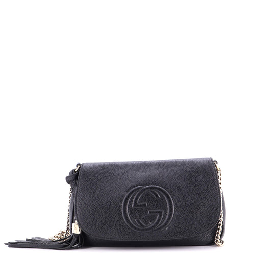 GUCCI Soho Chain Crossbody Bag Leather Medium