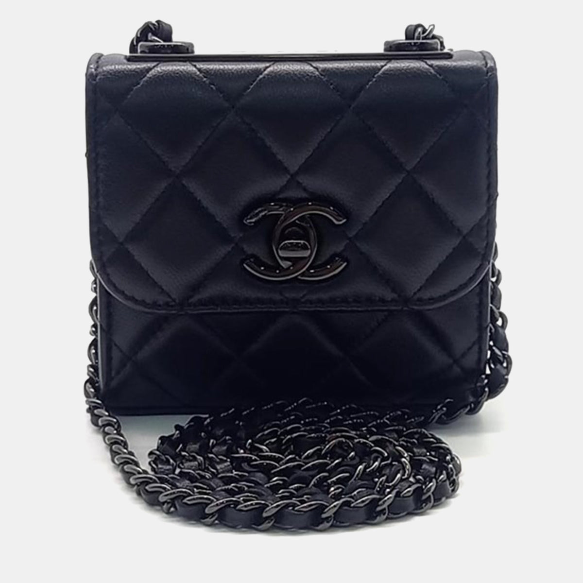 Chanel Black Leather Mini Trendy CC Crossbody Bag