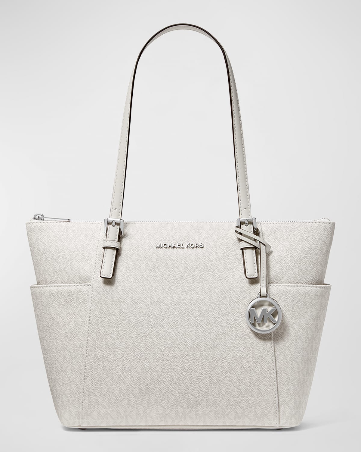 Michael Kors East-West Monogram Leather Tote Bag