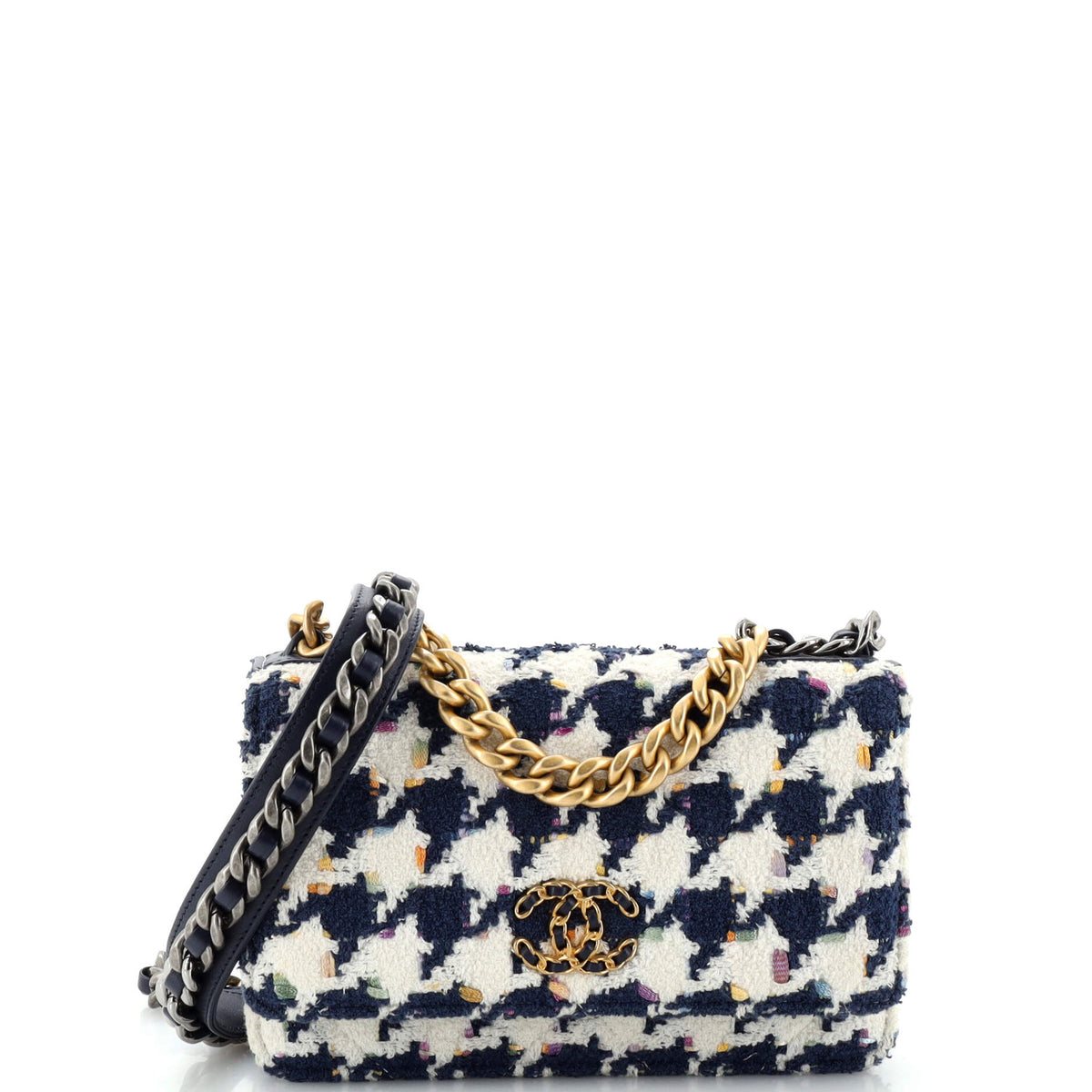 Chanel CHANEL 19 Wallet on Chain Quilted Tweed