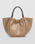 Small Ruched Leather Tote Bag