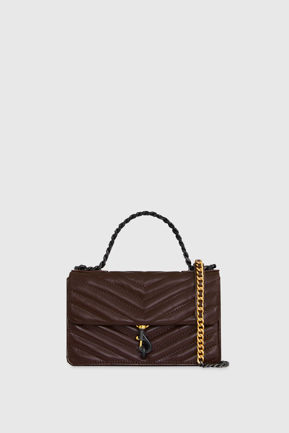 Rebecca Minkoff Edie Mini Crossbody On A Chain Bag In Brandy