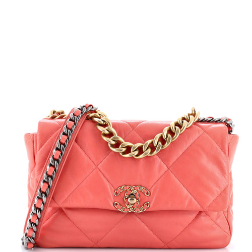 CHANEL 19 Flap Bag Quilted Leather Medium